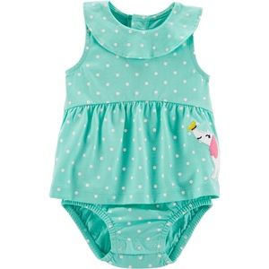 Baby Girl Carter's Polka-Dot Dog Sunsuit 24m